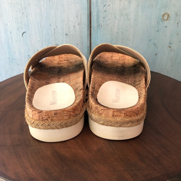 Wanted white sandals with criss-crossed straps, cork & white soles, size 8 - Picture 5 of 10